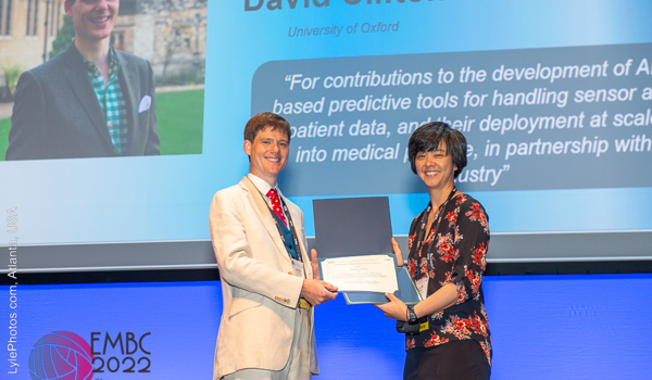 David Clifton accepting his award